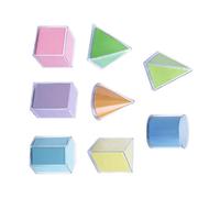 MFMEXUL 8 Figuras 3D Transparentes, Juguete Matemático Geométrico, Educativo