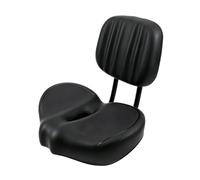 MFMEXUL Asiento de Bicicleta con Respaldo Ancho Sillín Cómodo Cojín Ergonómico Repuesto Amortiguador con Rieles de Acero Y Espuma de Alta Resiliencia Apto Par, Negro