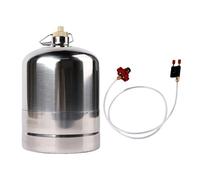 MFMEXUL Botella de Gas Inflable de Acero Inoxidable, Tanque de Gas Portátil, Bidón de Combustible para Barbacoa Y Picnics, 4L