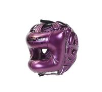 MFMEXUL Casco para Kickboxing Y Taekwondo. Protección Facial Transpirable de Microfibra Y Cuero, Ideal para Entrenamiento de, Púrpura, L