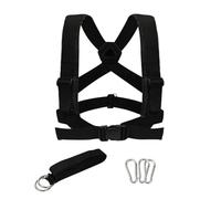 MFMEXUL Cinturón de Entrenamiento para Resistencia con Kit Completo Que Incluye Cuerda y Mosquetones Robustos Facilita, Arnés Mejorado + Correa De Conexión De 2 Metros + Cadena De Hierro