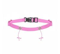 MFMEXUL Cinturón para Correr Ajustable con Soporte Flexible para Número Diseño Elástico Porta Energéticos Cierre Rápido sin Alfileres y Reflectante para, Rosado, Rosa