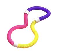 MFMEXUL Dispositivo de Entrenamiento Portátil de PVC con Peso Y Diseño Ergonómico para La Cintura, Aro de Resorte para Gimnasio en Casa, Amarillo Morado 1kg