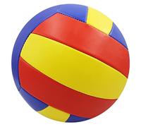 MFMEXUL Equipo de Estabilidad Suave de PVC para Entrenamiento de Voleibol de Playa, Tamaño Oficial 5, Estándar Profesional para Exteriores, Rojo Amarillo