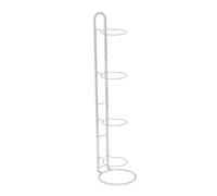 MFMEXUL Estante Vertical para Guardar Balones de Baloncesto, Estante de Pie para Balones, Estante de 4 Niveles para Balones de Baloncesto, Estante de Almacena, Blanco