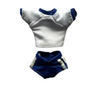 MFMEXUL Figura Adopt Set Miniatura Camisa Camiseta Pantalones Cortos Disfraz Muñeca Mujer Estética Composición Tela Adecuado Colección Acción PRES, Azul