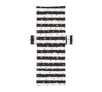 MFMEXUL Funda para Silla de Rayas, Funda para Tumbona de Microfibra Práctica con Bolsillo, Toalla para Tumbona, Ideal para El Jardín, Vacaciones Y Via, Oro Negro Blanco