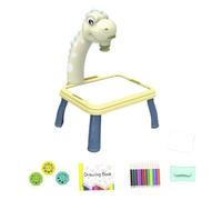 MFMEXUL Juego de Mesa Proyector para Dibujo, Arte Y Manualidades, Pizarra para Dibujar Y Pintar, Proyección para Niños de 3 a 8 años, Luz 24 Patrones