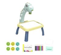 MFMEXUL Juego de Mesa Proyector para Dibujo, Arte Y Manualidades, Pizarra para Dibujar Y Pintar, Proyección para Niños de 3 a 8 años, 48 Patrones Oscuros