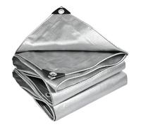 MFMEXUL Lona Impermeable, Protección para Exteriores, Lona Multifuncional Reforzada de Doble Cara, Resistente a La Intemperie, Adecuada para Proteger Carga, J, 5 Mx 6 M