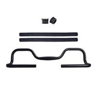 MFMEXUL Manillar Tipo Mariposa para Bicicleta, Accesorio de Aleación de Aluminio con Empuñadura de Espuma Antifatiga, Ligero, Apto para Bicicletas de Montaña, 62cmx12cm