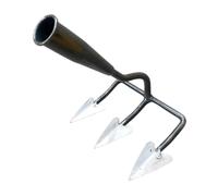 MFMEXUL Metálica para Jardín, Fácil de Agarrar, Fácil de Aflojar, Robusta, para Labrar, Multiusos, Compacta, Muy Duradera, para Fertilizar, Portátil, He, 3 Dientes