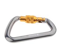MFMEXUL Mosquetón de Escalada de Aluminio Reforzado con Cierre Automático y Seguro Manual Tipo D Adecuado para Asegurar Cuerdas en Actividades