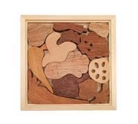 MFMEXUL Rompecabezas de Aprendizaje Infantil Rompecabezas de Madera Tablero de Encaje Juego de Formas Puzzle Educativo Acabado Suave para Manos Pequeñas, Rompecabezas De Verduras MM