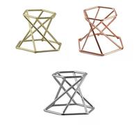 MFMEXUL Soporte para Bola de Cristal Portador de Esfera Base Acrílica Soporte de Estatua Y Mármol en Negro Y Latón Adecuado para Escritorio Co, Oro, 4,2 cm de Altura