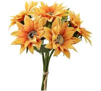 MFor aintenFor - Ramos de girasol de poliuretano para un BeFor autiful Para añadir a Para cualquier habitación (naranja poco profundo)