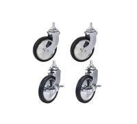 MFRELMNZG 3" Universal Swivel Castor Wheels with Brake M8 Thread 60KG Load Capacity - Perfect for Kitchen Trolleys Restaurants Hotels and Heavy-Duty Use.