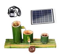 MFRELMNZG Fuente de Agua Japonesa de bambú, Fuente Solar, Bomba de Agua de bambú, Rueda hidráulica, Rueda hidráulica eólica, oxigenación de Acuario, Fuente de bambú Natural, 30 cm, 50 cm