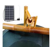 MFRELMNZG Fuente de Agua Solar con Bomba, Kit de Fuente de bambú, decoración de jardín con Fuente de Agua de bambú, Sistema de circulación de Agua, para césped de Patio Trasero, 14 Pulgadas,