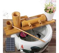 MFRELMNZG Fuentes de Agua, Fuente Solar Japonesa Mecedora de bambú, bambú, artesanía, para jardín o Patio, 50 cm