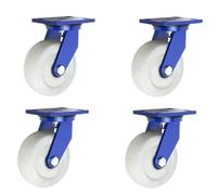 MFRELMNZG Heavy Duty Industrial Caster Wheels Set of 4 4In 5In 6In 8In 7937lbs Load Capacity Dual Locking Nylon Plate Smooth & Quiet Rolling Trolley Castors