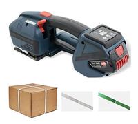 MFRELMNZG Herramienta de flejado eléctrica portátil con empacadora y tensión Ajustable de 900 a 3200 N, Herramienta de flejado automática de Mano para Cintas de PP/Pet de 13 a 16 mm de Ancho