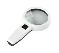 MFRELMNZG Lupa con 3 Luces LED, Lente de Mano 30X, Lupa iluminada de Alta claridad para reparación de abolladuras, Manualidades y Joyas.