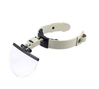 MFRELMNZG Lupa de Diadema con luz LED, Gafas de Lectura Manos Libres montadas en la Cabeza, Lupa para joyeros y relojeros, 3 Lentes reemplazables, Regalo de Amor.