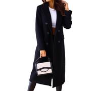 MFRVXQUL Abrigo Azul para Esposas mormonas, Abrigo Azul Largo para Invierno, Gabardina Azul de Secret Lives of Mormon Wives, para Mujer Invierno (S,Black)