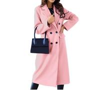 MFRVXQUL Abrigo Azul para Esposas mormonas, Abrigo Azul Largo para Invierno, Gabardina Azul de Secret Lives of Mormon Wives, para Mujer Invierno (M,Pink)