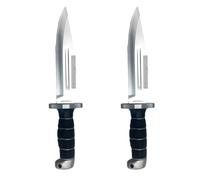 MFUOE 2 dagas de espuma de poliuretano, cuchillo falso, daga roma, espadas cortas de espuma para jugar, luchar, asesinos, cosplay, artes marciales, entrenamiento, fiesta de disfraces