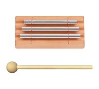 MFUOE Timbre de energía de 3 tonos instrumento de percusión con mazo de madera para educación musical temprana, instrumento de percusión para yoga, meditación y sanación de sonido