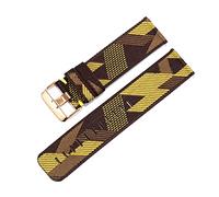 MFUPR Correa de reloj deportivo Correa de nailon resistente al agua de liberación rápida 20mm 22mm Correa negra/roja/amarilla con hebilla(Yellow,22mm)