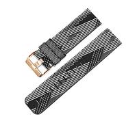 MFUPR Correa de reloj deportivo Correa de nailon resistente al agua de liberación rápida 20mm 22mm Correa negra/roja/amarilla con hebilla(Black White,20mm)