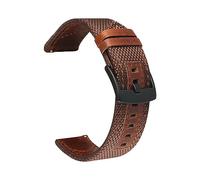 MFUPR Correa de reloj deportivo de cuero y nailon, correa de reloj de 20mm, 22mm y 24mm, accesorios de reloj for hombre y mujer(Brown,20mm)