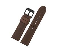 MFUPR Correa de reloj deportivo, pulsera de lona de nailon, correa de reloj duradera, correa de reloj con forro de cuero, 18, 19, 20, 21, 22, 23 y 24mm(Brown Black Pin,22mm)
