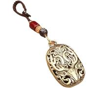 MFUPR Exquisite Brass Keychain with Feng Shui Amulet Design, Enhancing Wealth and Attracting Good Luck, Ideal for Car Keys, Key Fobs, and Keychain Accessories