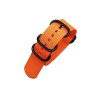 MFUPR Sports Watch Strap 20mm 22mm 24mm Nylon Watch Band Heavy Duty Nylon Watch Strap Black Ring Buckle Watchband(Orange,22mm)