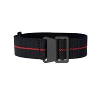 MFUPR Sports Watch Strap 20mm 22mm Elastic Nylon Watch Band Water-proof Watch Strap for Men's Watch Wristband(Black Red Bk,20mm)