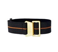 MFUPR Sports Watch Strap 20mm 22mm Elastic Nylon Watch Band Water-proof Watch Strap for Men's Watch Wristband(Black Orange G,22mm)
