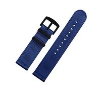 MFUPR Sports Watch Strap 20mm 22mm Nylon Sport Strap Durable Canvas Men Replacement Watchband Bracelet Casual Watch Wristband(Blue Black,22mm)
