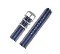 MFUPR Sports Watch Strap 20mm 22mm Nylon Sport Strap Durable Canvas Men Replacement Watchband Bracelet Casual Watch Wristband(Khaki Silver,20mm)