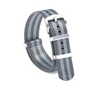 MFUPR Sports Watch Strap Canvas Nylon Watch Strap 20mm 22mm 18mm Watch Replacement Wristband for Men's Nylon Watch Band(Black Gray Black,20mm)