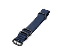 MFUPR Sports Watch Strap Nato Watchband Navy Blue Nylon Watch Strap Weave Watch Replacement Belt for 18mm/20mm/22mm/24mm(Black Round Buckle,18mm)