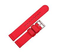 MFUPR Sports Watch Strap Nylon Nato Watch Band Canvas Strap 18 20 22 24mm Women Men Replacement Band Watch Accessories(Red,18mm)