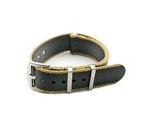 MFUPR Sports Watch Strap Nylon Nato Watch Strap 20mm 22mm Watch Replacement Belt Watch Wristband Watch Accessories(Grey Khaki Edge)