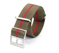 MFUPR Sports Watch Strap Nylon Nato Watch Strap 20mm 22mm Watch Replacement Wristband for Men's Watch Accessories(Army Green Red,22mm)