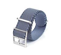MFUPR Sports Watch Strap Nylon Nato Watch Strap 20mm 22mm Watch Replacement Wristband for Men's Watch Accessories(Blue White,20mm)