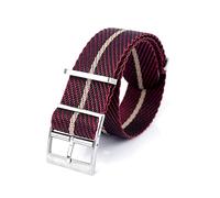MFUPR Sports Watch Strap Nylon Nato Watch Strap 20mm 22mm Watch Replacement Wristband for Men's Watch Accessories(Red Khaki Line,22mm)