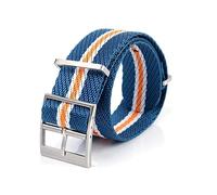MFUPR Sports Watch Strap Nylon Nato Watch Strap 20mm 22mm Watch Replacement Wristband for Men's Watch Accessories(Blue White Orange,22mm)